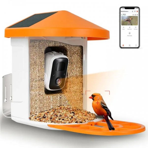 Bird Feeder with Camera with AI Identify Birds Spe...